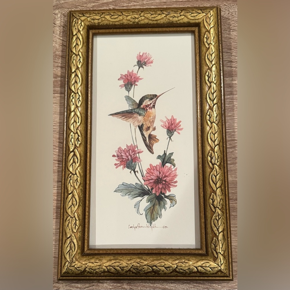 Vintage Hummingbird Print